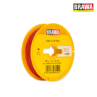 BRAWA 3152 Kabel 0,14x25m červený