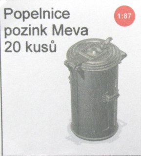 H0 MNM popelnice pozink Meva (20ks)