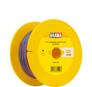 BRAWA 32420 Kabel 2x0,25x25m, červený + modrý