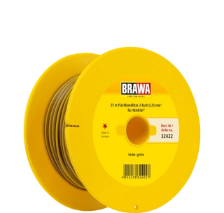 BRAWA 32422 Kabel 2x0,25x25m, hnědý + žlutý