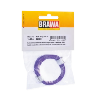BRAWA 32400 Kabel 0,05x10m fialová