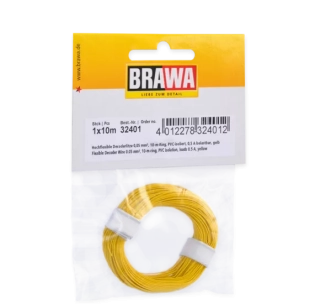 BRAWA 32401 Kabel 0,05x10m žlutá