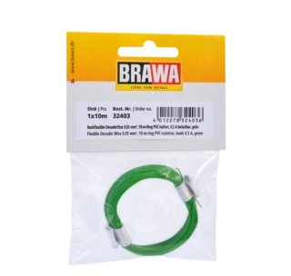 BRAWA 32403 Kabel 0,05x10m zelená