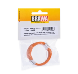 BRAWA 32406 Kabel 0,05x10m oranžová
