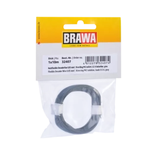 BRAWA 32407 Kabel 0,05x10m šedá
