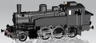 H0 PIKO 50749 parní lokomotiva řady 335.1 ČSD Ep. III, ex 91.3