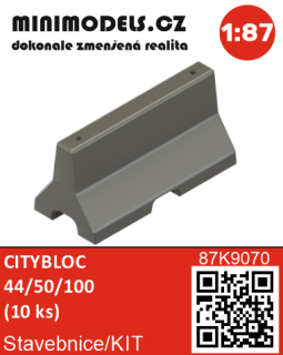 H0 Minimodels 9070 CITYBLOC rovný 44/50/100 (10 ks)