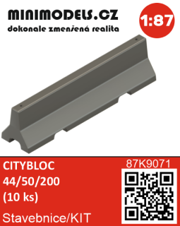 H0 Minimodels 9071 CITYBLOC rovný 44/50/200 (10 ks)