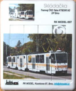 Skládačka s motivem tramvaje (Hra 15) různé motivy